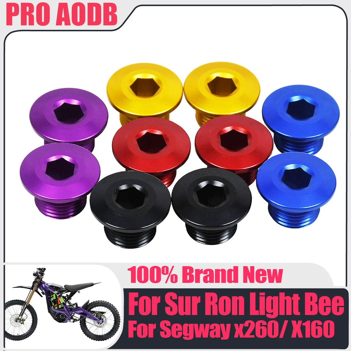 

Motorcycles Aluminum Alloy Front Axle Nut Front Wheel Screw E-bikes Off-road For SURRON Ultra Bee For Sur Ron Motor Accessories