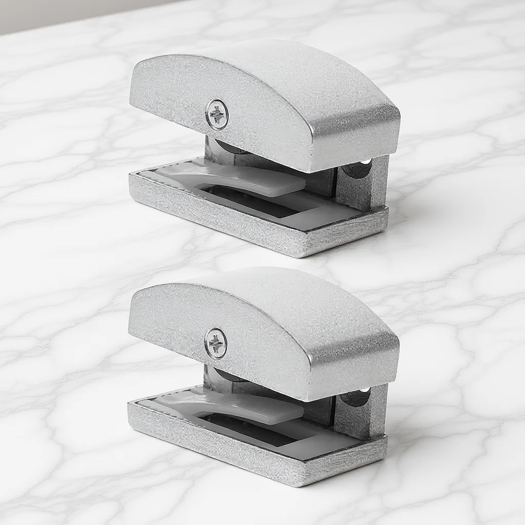 

DOITOOL Shower Door Bumpers Bottom Guide for Sliding Glass Doors Track Set