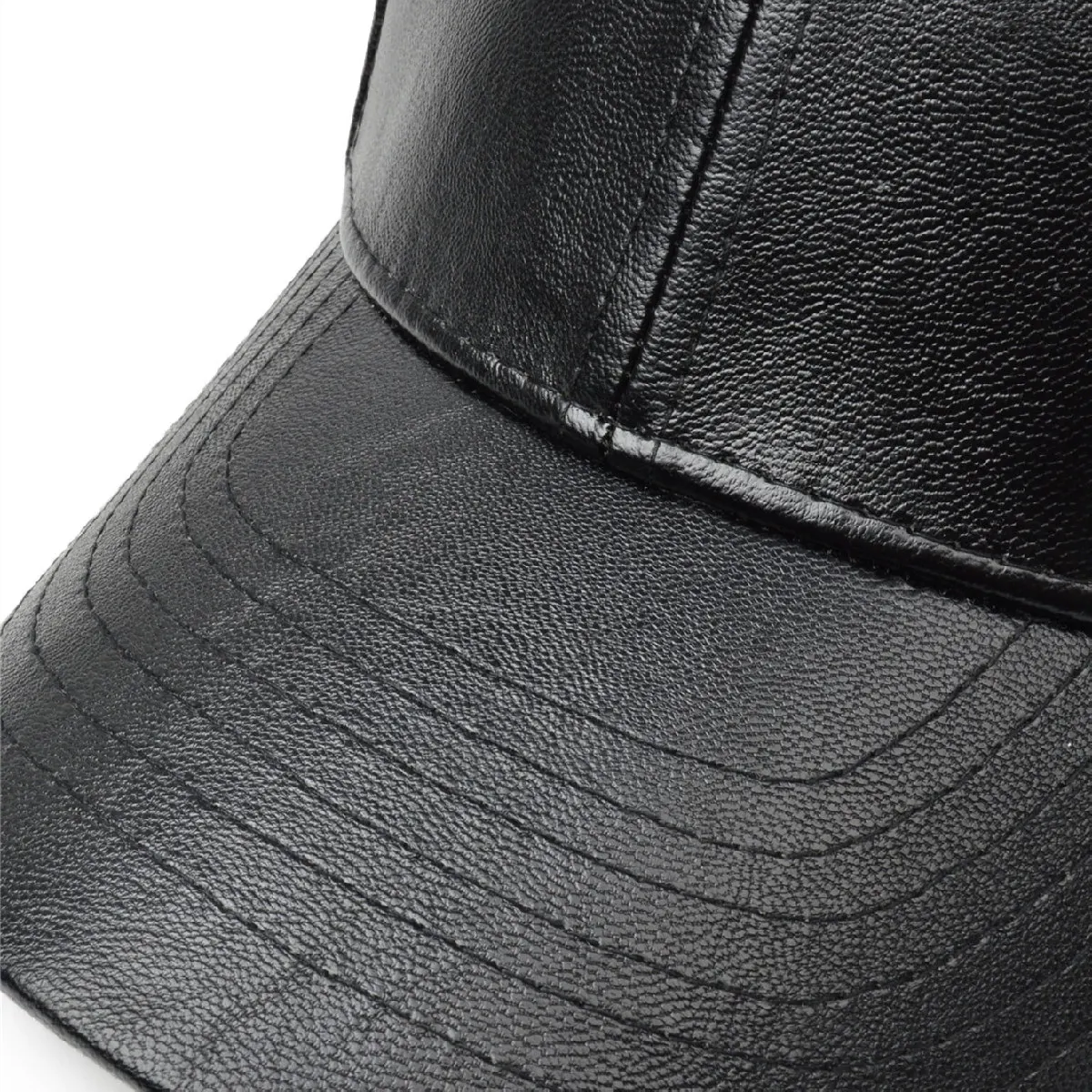 Black Leather Baseball Caps for Men Women High Quality Leather Caps Outdoor Bone Casquette Hip Hop Caps