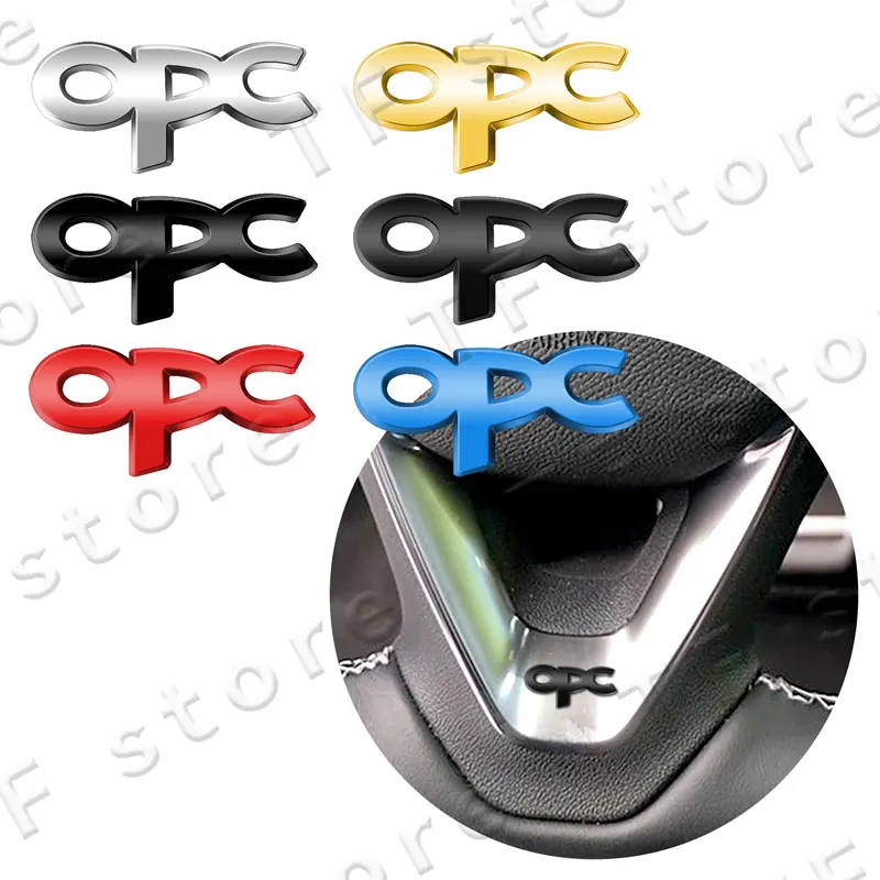 OPC Line Logo Emblem Car Steering Wheel Interior Emblem Sticker For Opel Vauxhall Astra G H J K F Corsa  Insignia Mokka