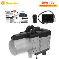 Sunster 12V 5KW gasoline/diesel air heater Water heater with remote control LCD switch diesel gasoline GM truck