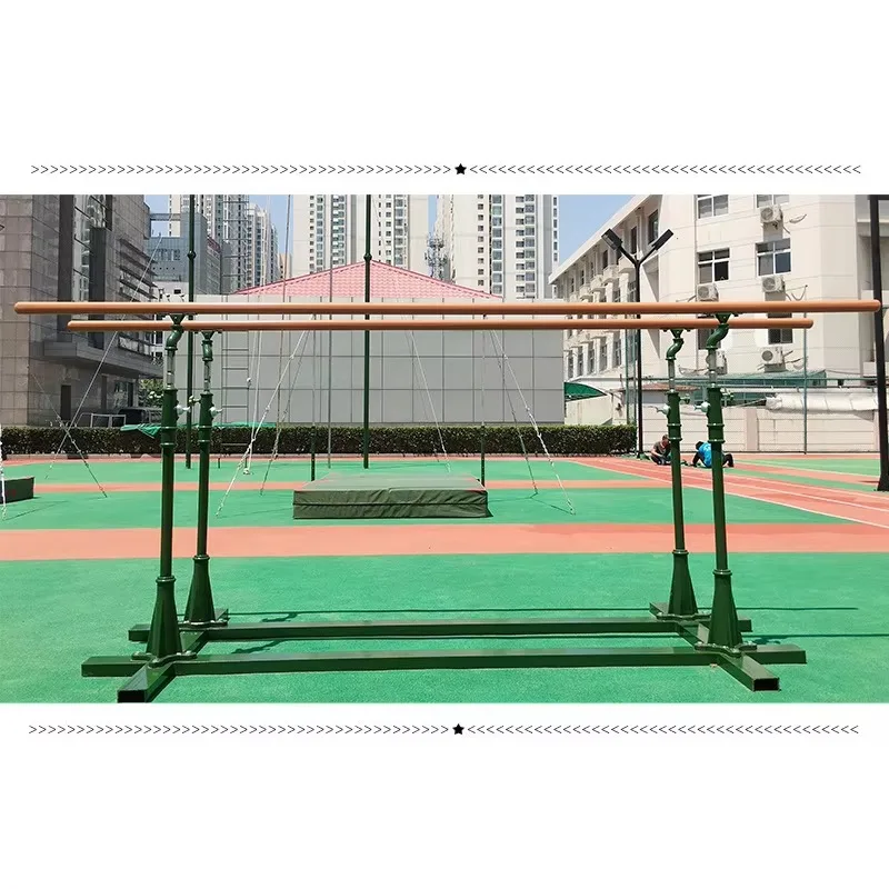 

Зеленые параллельные брусья на открытом воздухе, тренажерный зал, параллельные брусья для взрослых, оборудование для фитнеса на открытом воздухе