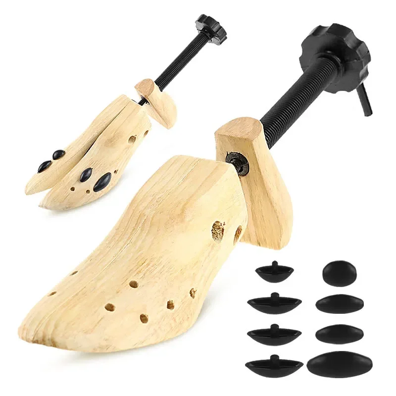 1 Pcs Unisex Shoe Stretcher Wooden Shoes Tree Shaper Rack Pine Wood Adjustable Flats Pumps Boots Expander Shoe Trees Care S/M/L