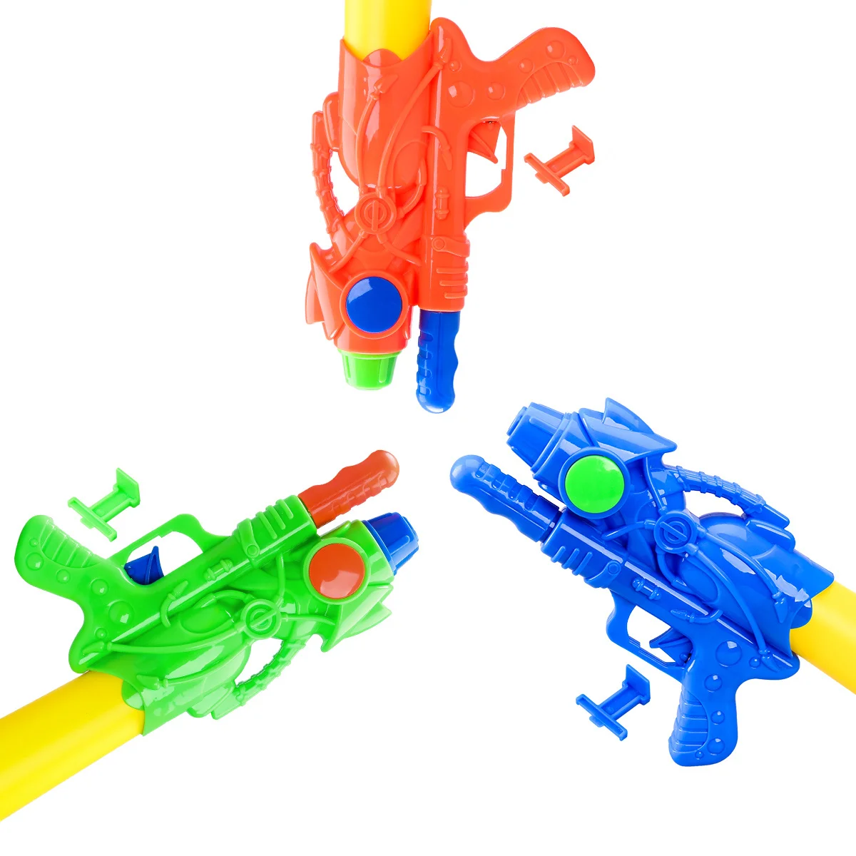 Pompa per pistola ad acqua da 3 pezzi potente 33 cm senza perdite doppia tenuta impugnatura ergonomica gioco estivo all'aperto per bambini giocattolo acquatico