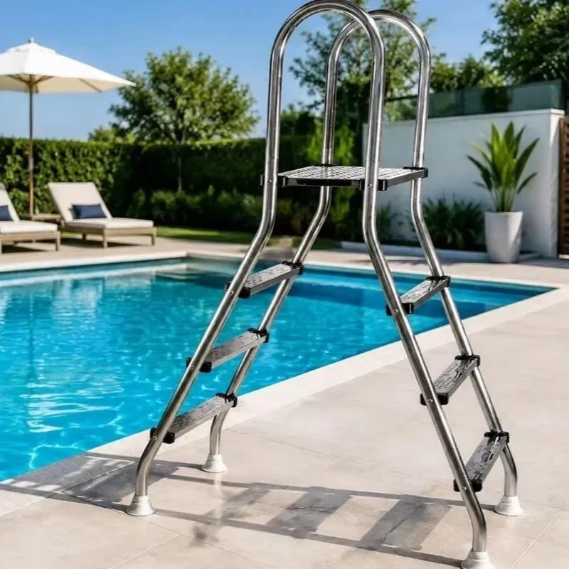 Double Sided Pool Ladder 2 3 4 5 Steps Lightweight Sturdy Stainless Steel 304 316 Perfect for Home Use Swimming Pool Access