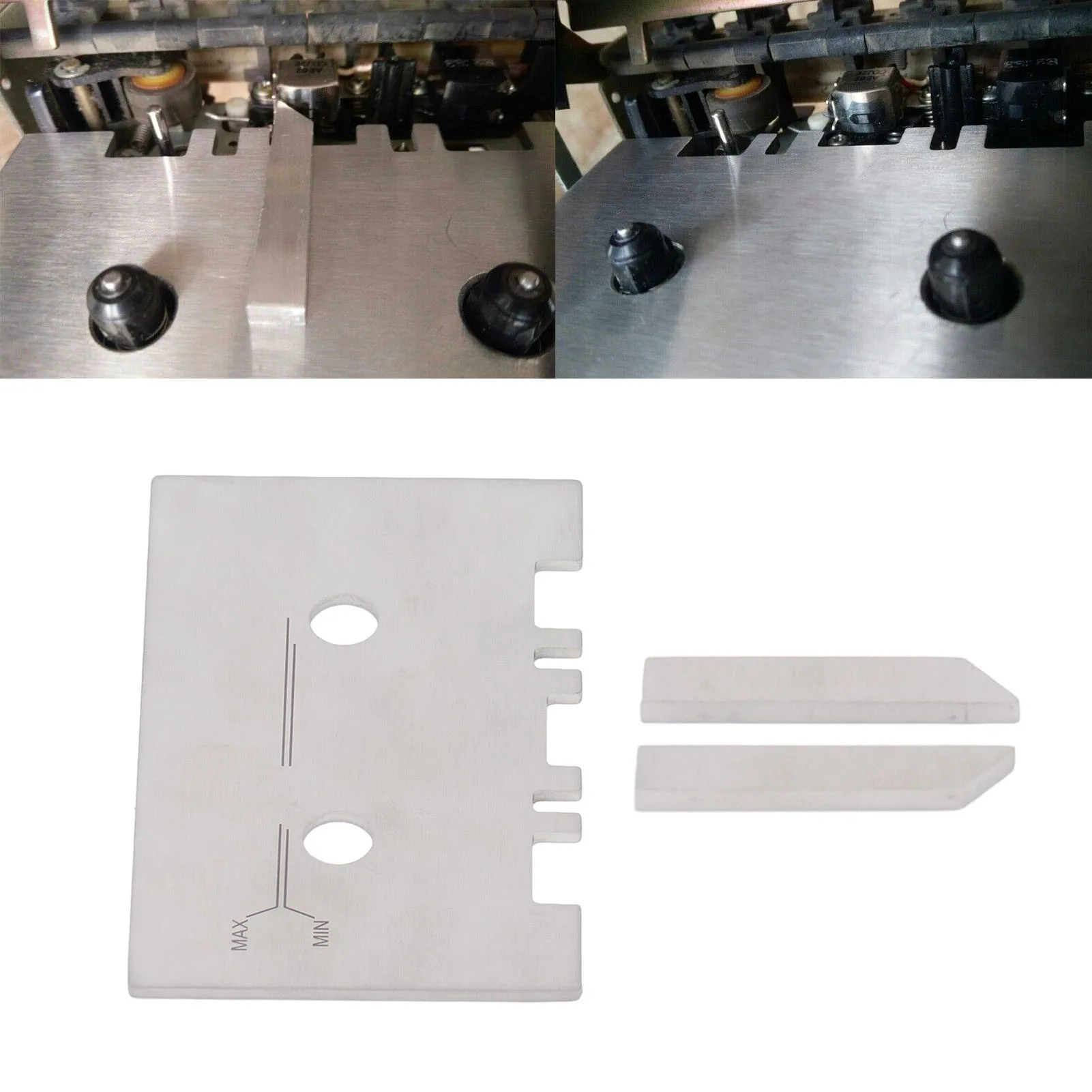 Head and  Gauge Mechanical Alignment Silver Cassette Head and  Gauge Stainless Steel High Accuracy Magnetic for DVRs