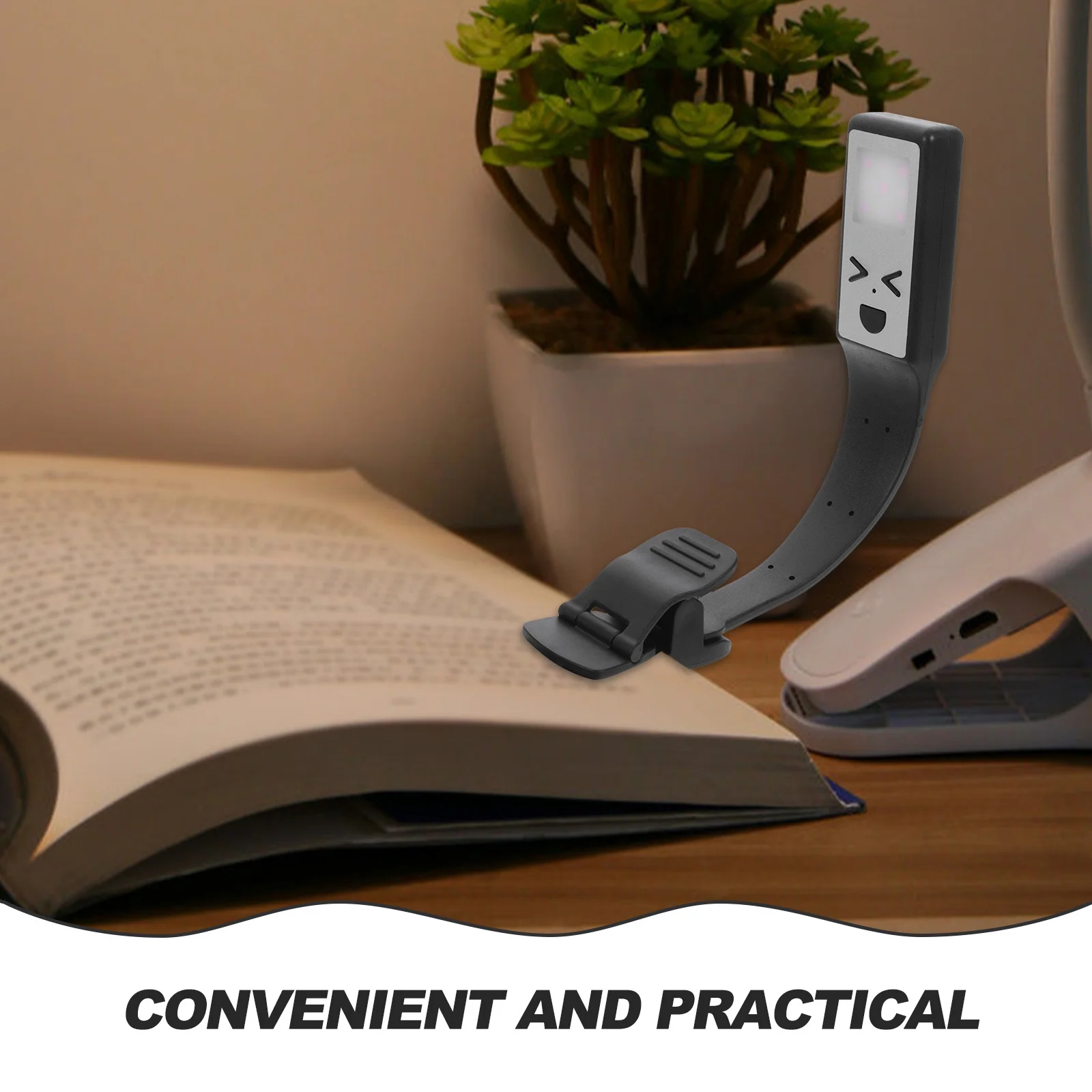 

1pcs Led Book Light Rechargeable Dimmable Clip On Reading Lamp Flexible Neck For Bed Study Night Use Book Light Rechargeable