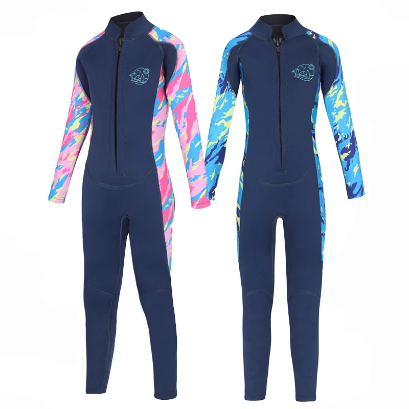 

Children Diving Suit 2.5mm Neoprene Full Body Warm Anti-jellyfish Wetsuit Boys Girls Beach Swimming Surfing Drifting Swimsuit