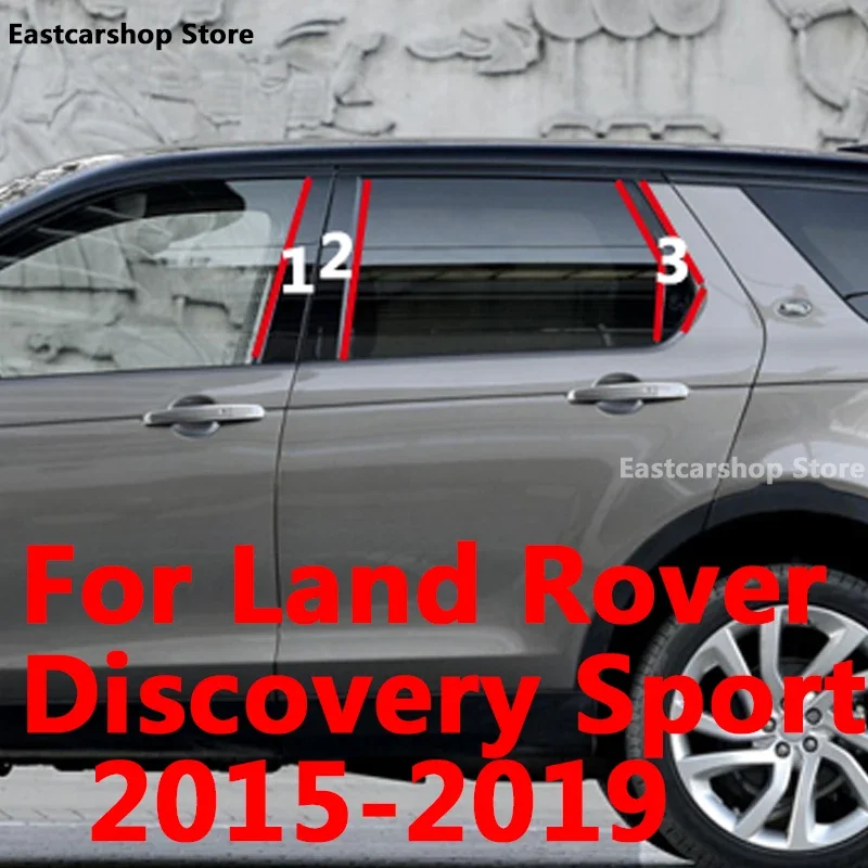 

For Land Rover Discovery Sport 2015-2019 Car Middle Window B C Center Pillar Sticker PC Central Frame Strip Cover Accessories