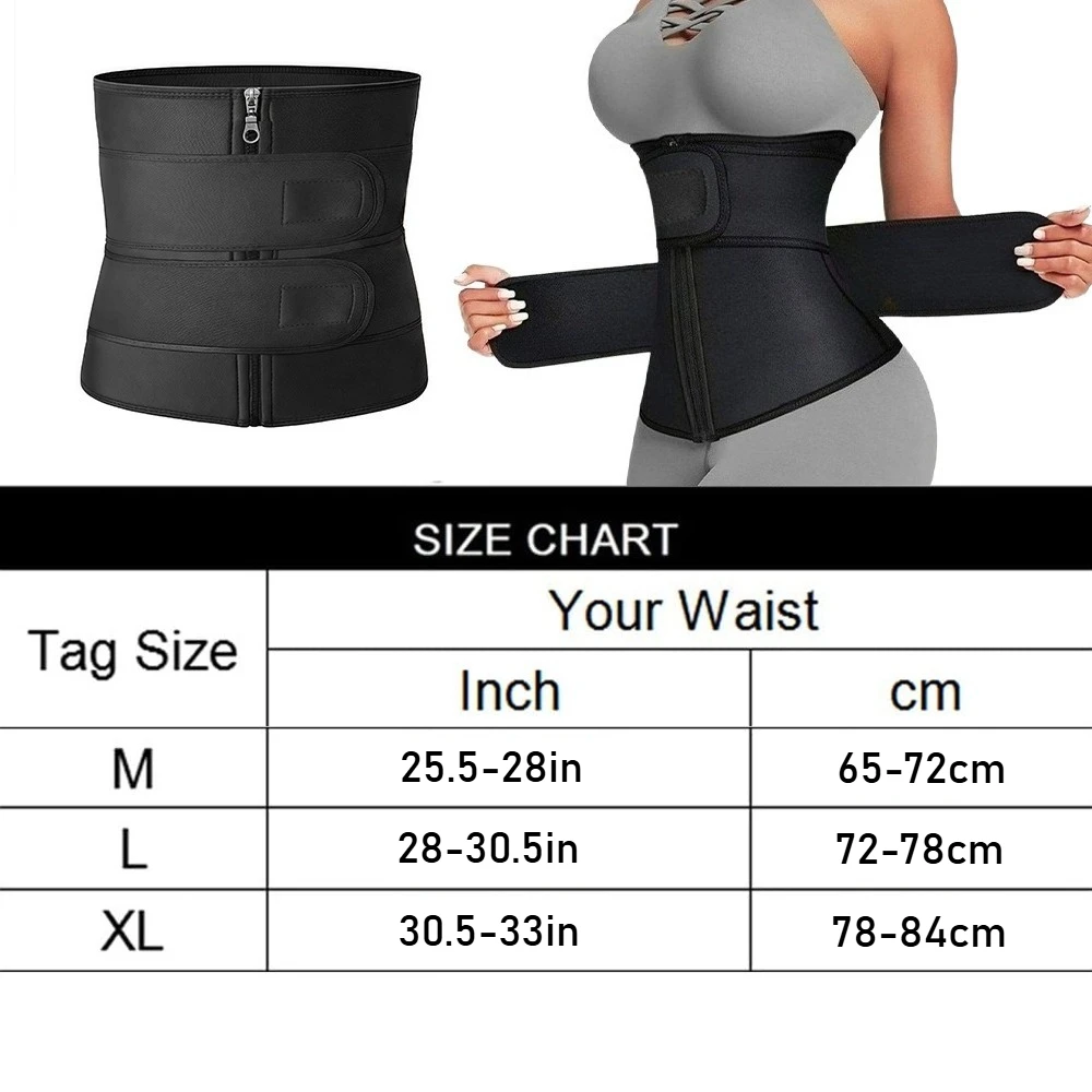1pc Waist Trainer Slimming Body Shaper Fitness Belt Weight Loss Fat Burning Sport Girdle Sweat Trimmer Workout Shapewear - Image 2