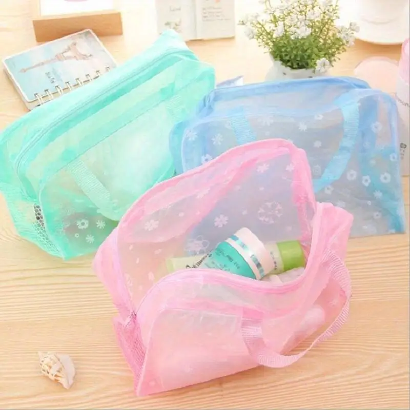 1pc Cosmetic Toiletry Bathing Storage Bag Travel Beach Makeup Pouch Organizer