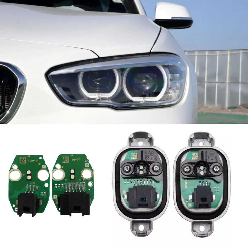 White Angel Eye DRL Boards For BMW 1 series F20 F21 114d 118d 120i LCI LED Headlight Daytime Running Light Module 63117428425