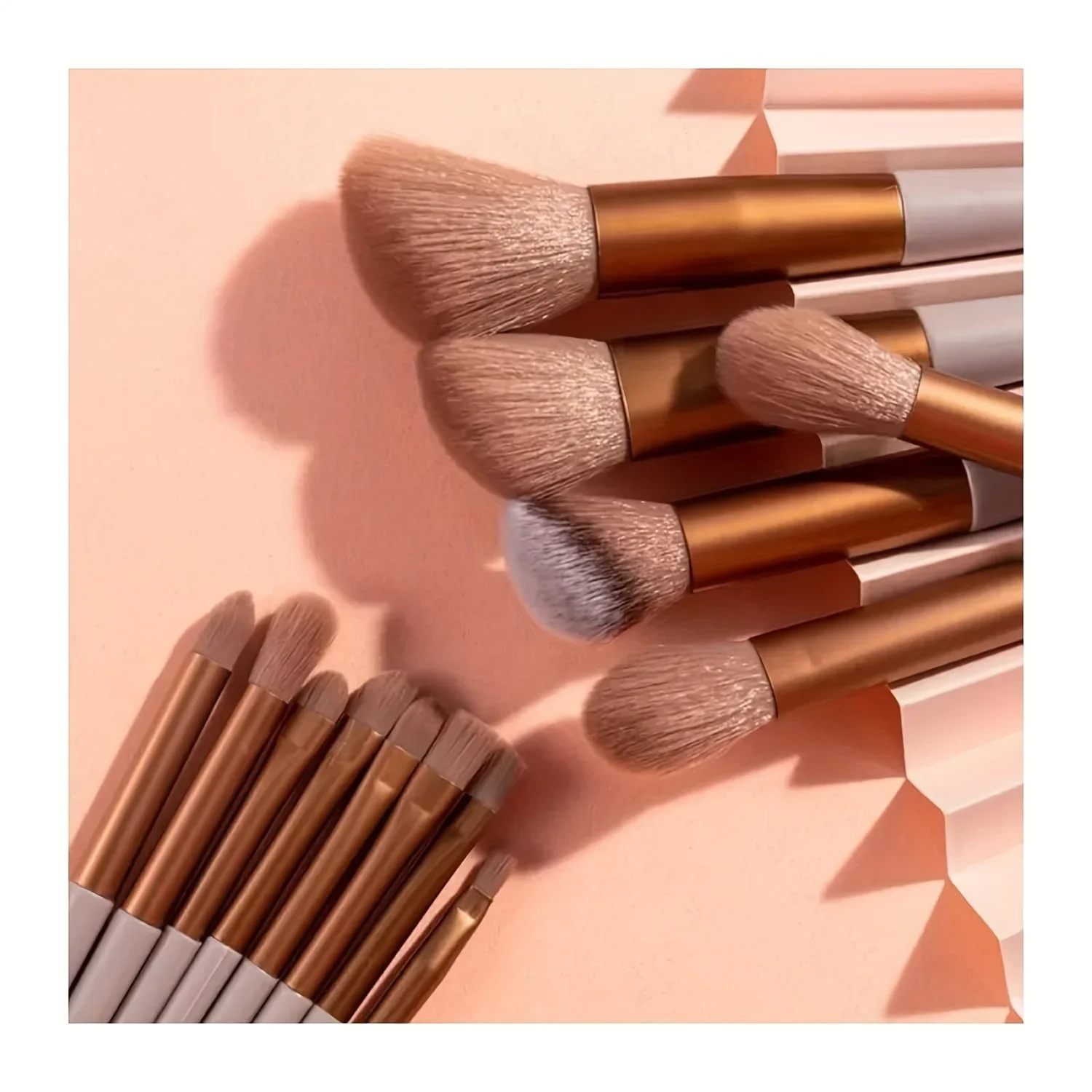 Conjunto de pincéis de maquiagem 13 peças, pincel de maquiagem portátil, pincel de sombra, pincel de blush em pó super macio, ferramenta de maquiagem