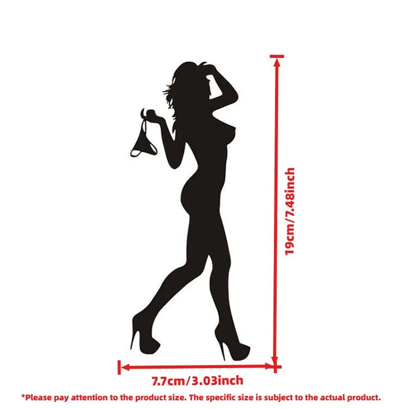 مجموعة ملصقات السيارة المثيرة للفتيات بتصميم صورة ظلية لجسم السيارة ونافذة وملصق تزيين جمالي تلقائي