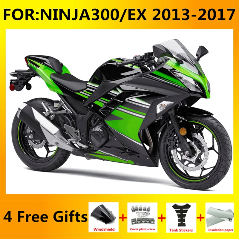 

New ABS Motorcycle Fairing kits Fit for ninja EX 300 EX300 ZX300R ninja300 2013 2014 2015 2016 2017 fairings kit set green black