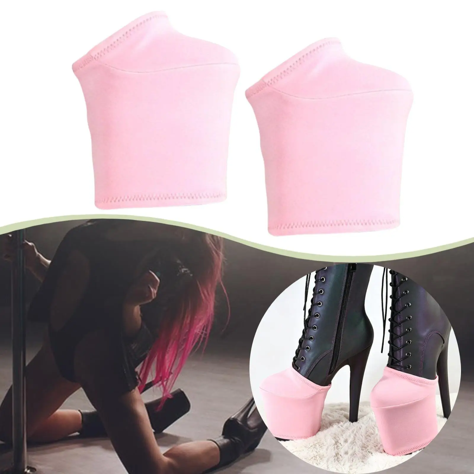 Non Slip Dance Shoes Protectors High Heel Boot Covers Sneaker Decoration for Women Performing Pole Dance Training