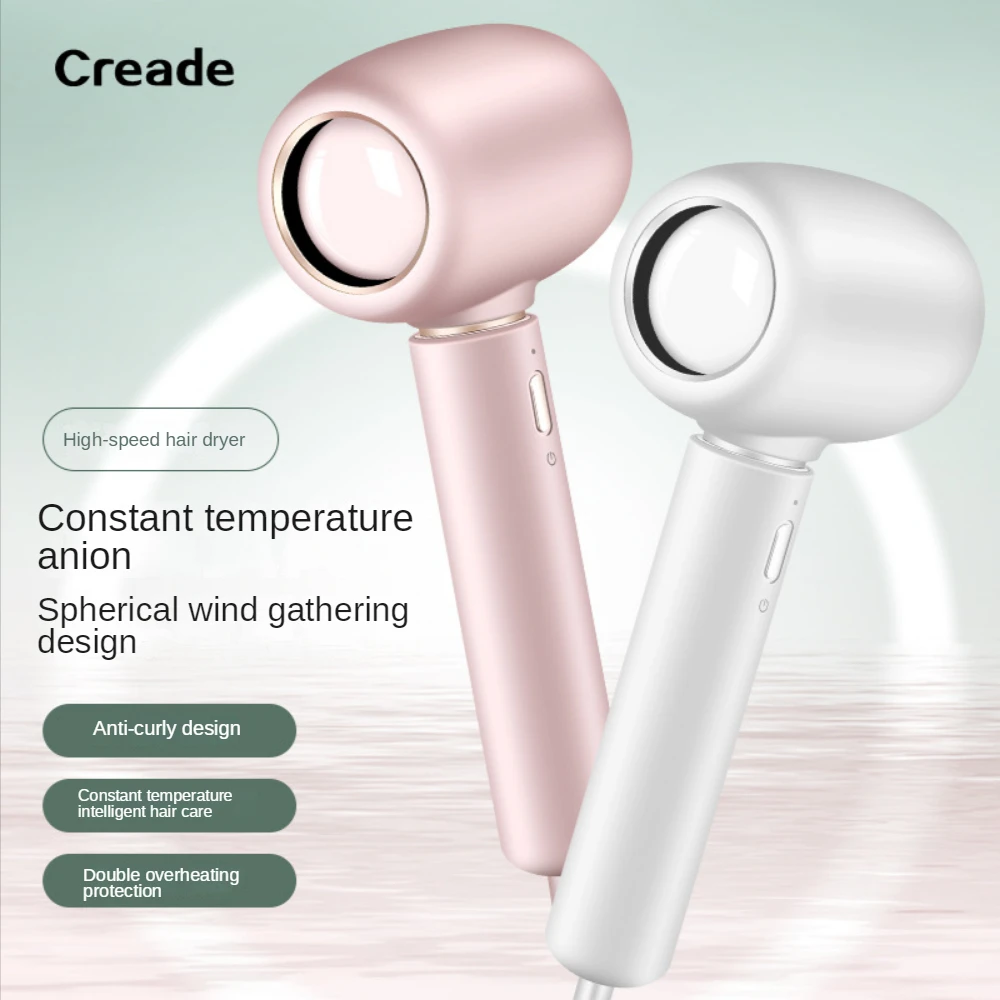 مجفف شعر صغير 800 واط أنيون المحمولة المنزلية ثرموستاتي العناية بالشعر ماكس معدل تدفق الهواء طالب السفر مطرقة مجفف شعر Hogar