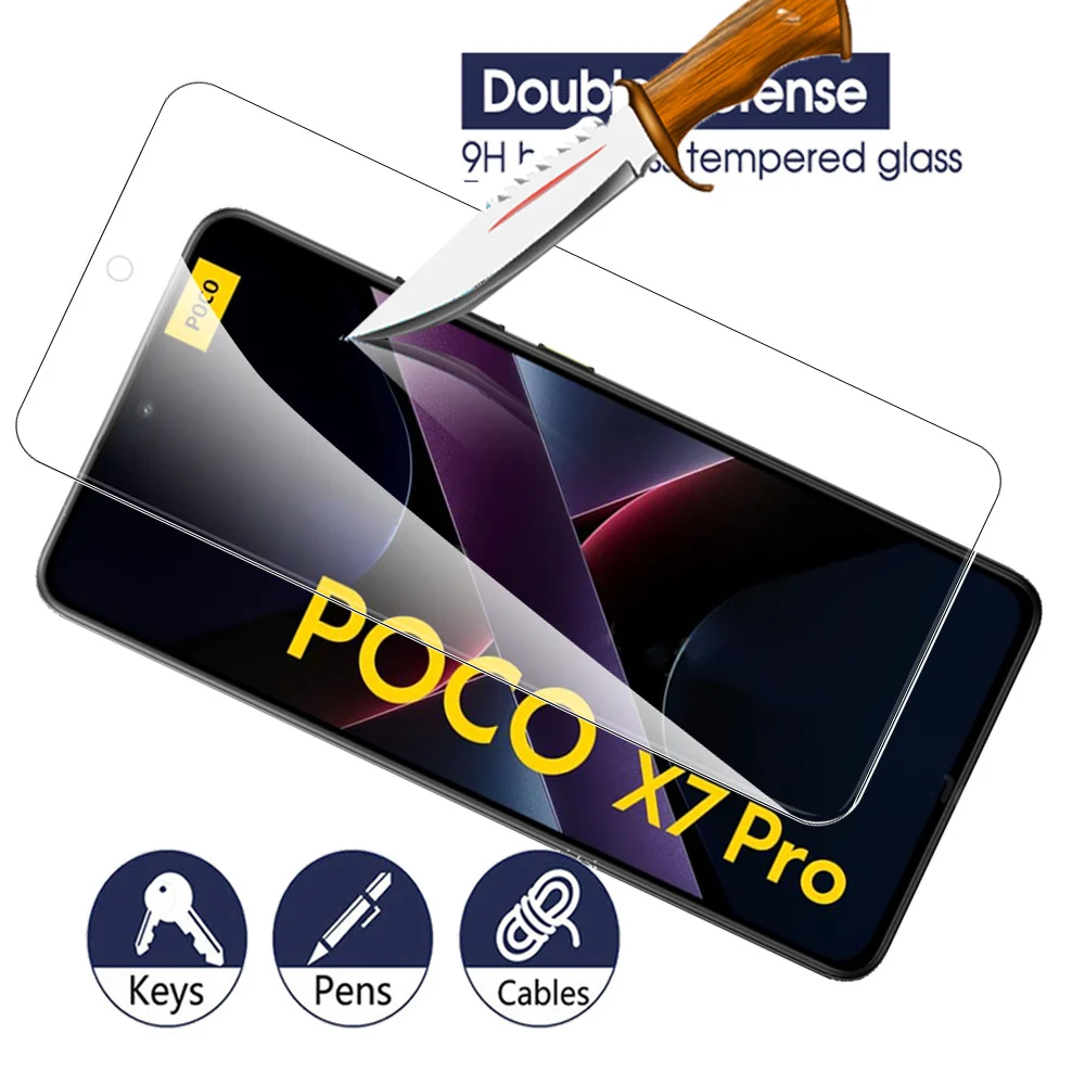3 قطعة الزجاج الأصلي ل Xiaomi Poco X7 Pro 5G زجاج واقي Pocco Little X7Pro X 7 Pro 7Pro واقي للشاشة PocoX7Pro 6.67in