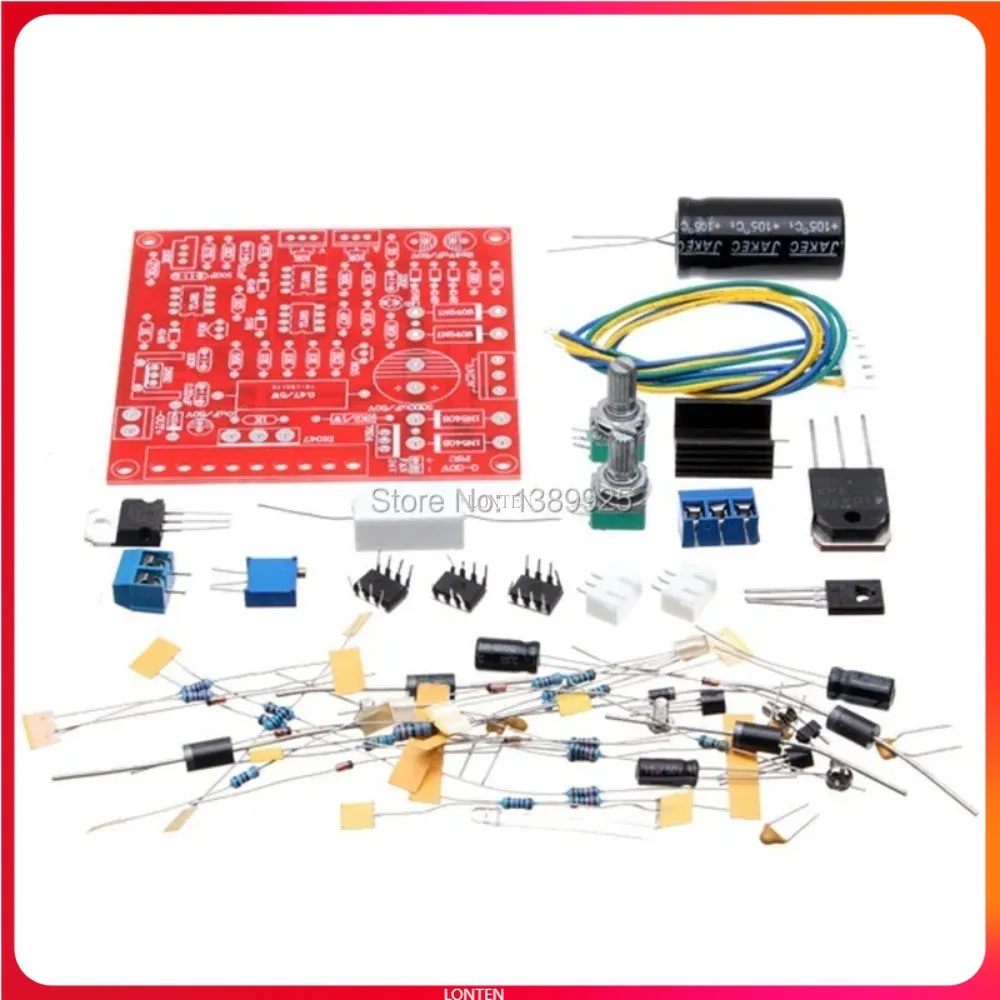 

3в1 0-30 В 2 мА-3A Регулируемый источник питания постоянного тока DIY Kit + радиатор Алюминиевый радиатор + охлаждающий вентилятор
