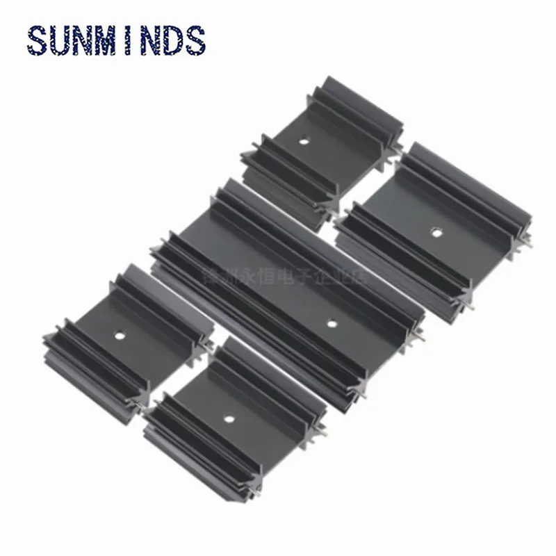 5PCS Heat Sink 34*12*25/30/35/40/70mm Electronic Audio TO-247 Triode Aluminum Radiator