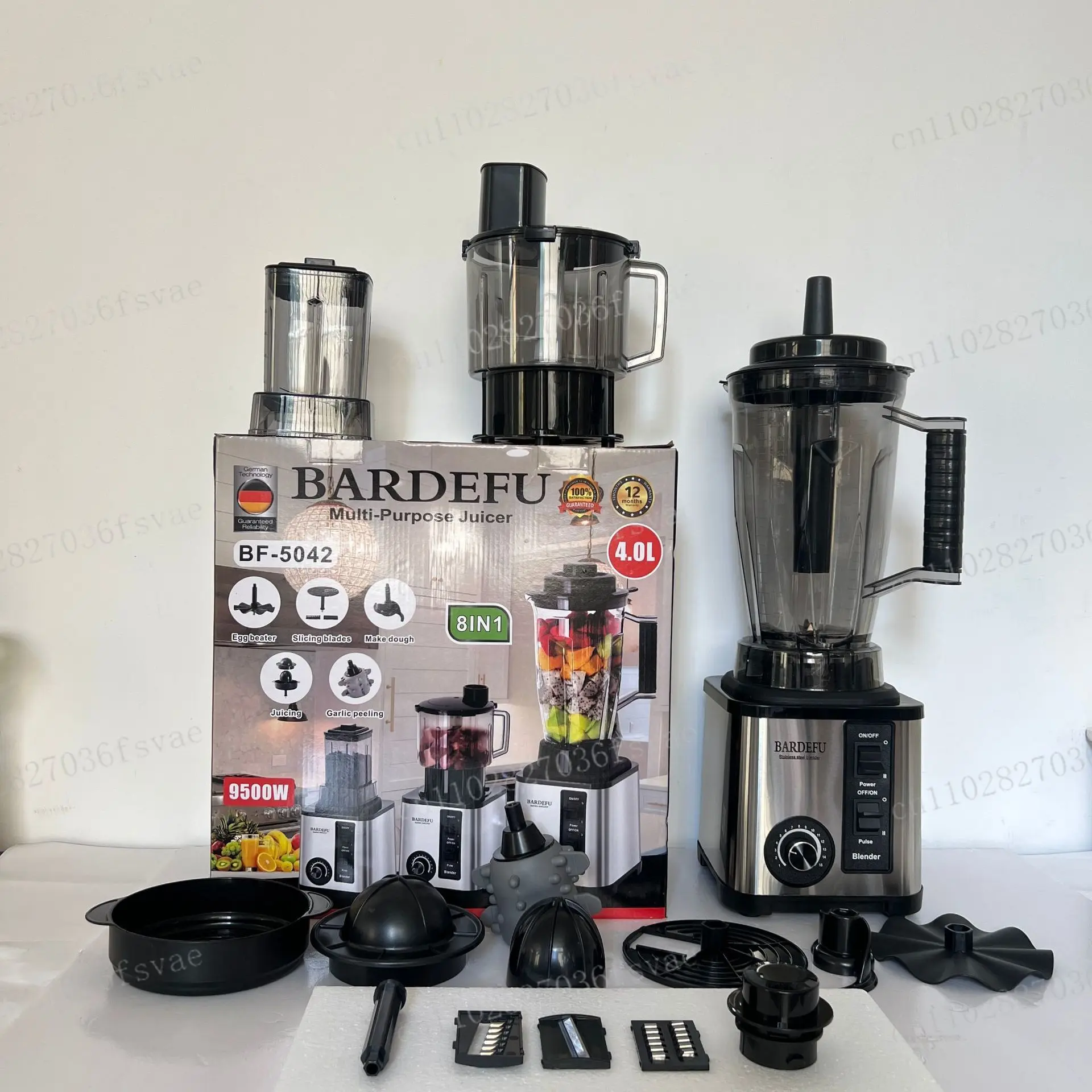 4L3in1/8in1 Stainless Steel Cooking Machine Large Capacity Wall Breaker Juicer Mixer Meat Grinder