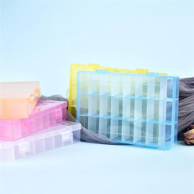 Classic Plastic Jewelry Boxes Plastic Tool Box Adjustable Organizer Storage Beads Bracelet Jewelry Boxes Packaging Wholesale