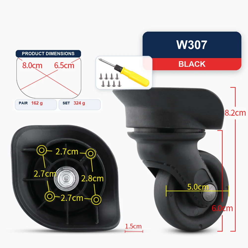 Replacement Luggage Wheel For Diplomat TC1313TC2-1322 For Diplomat TC1313 TC For Diplomat WJ007 Caster Repair Part