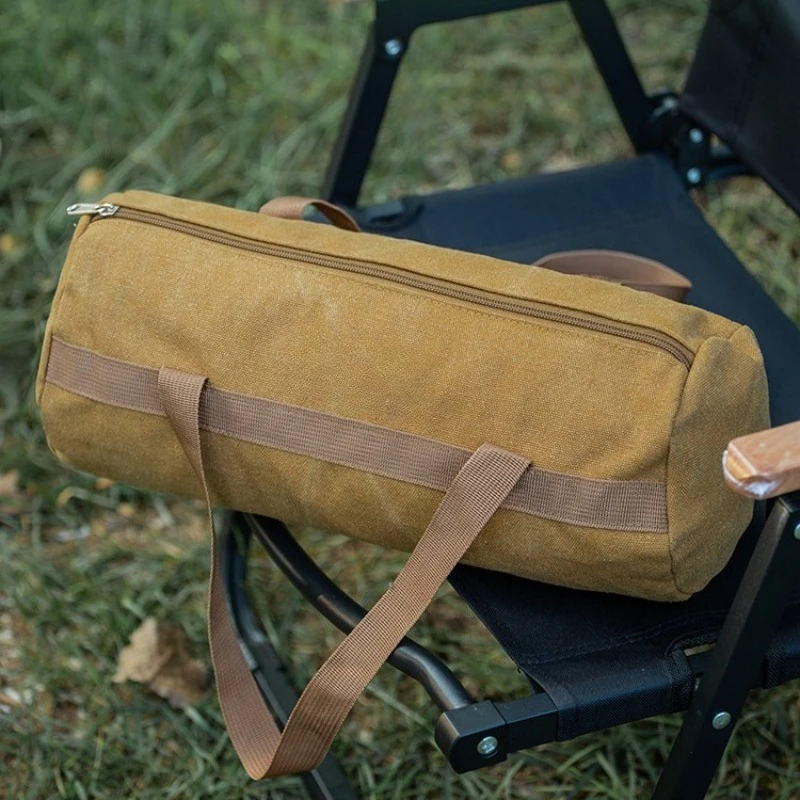 Mountain Biking Bag - Outdoor camping cylinder kit Canvas storage