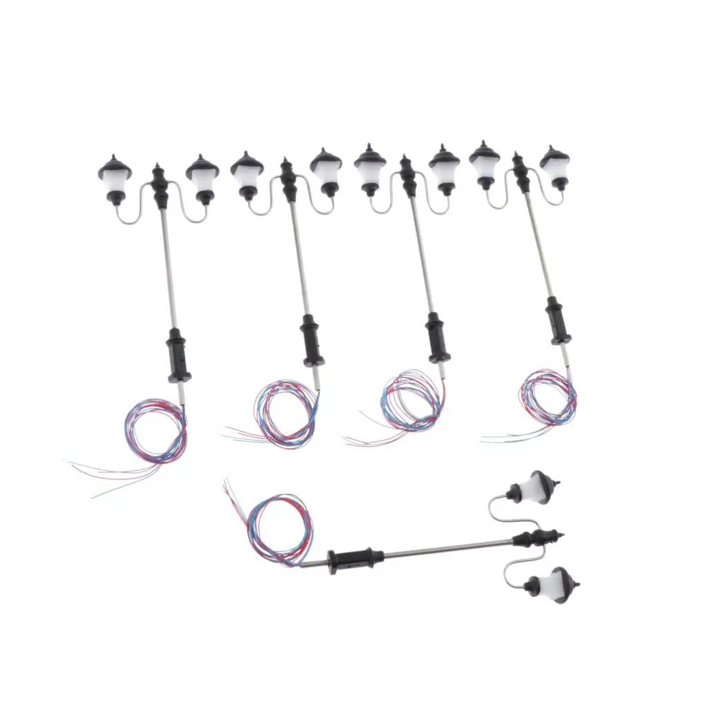 

Alloy HO Model Train Street Lights 1 100 Miniature Led Lamp Post Railway Lighting for Garden Layout Accessories