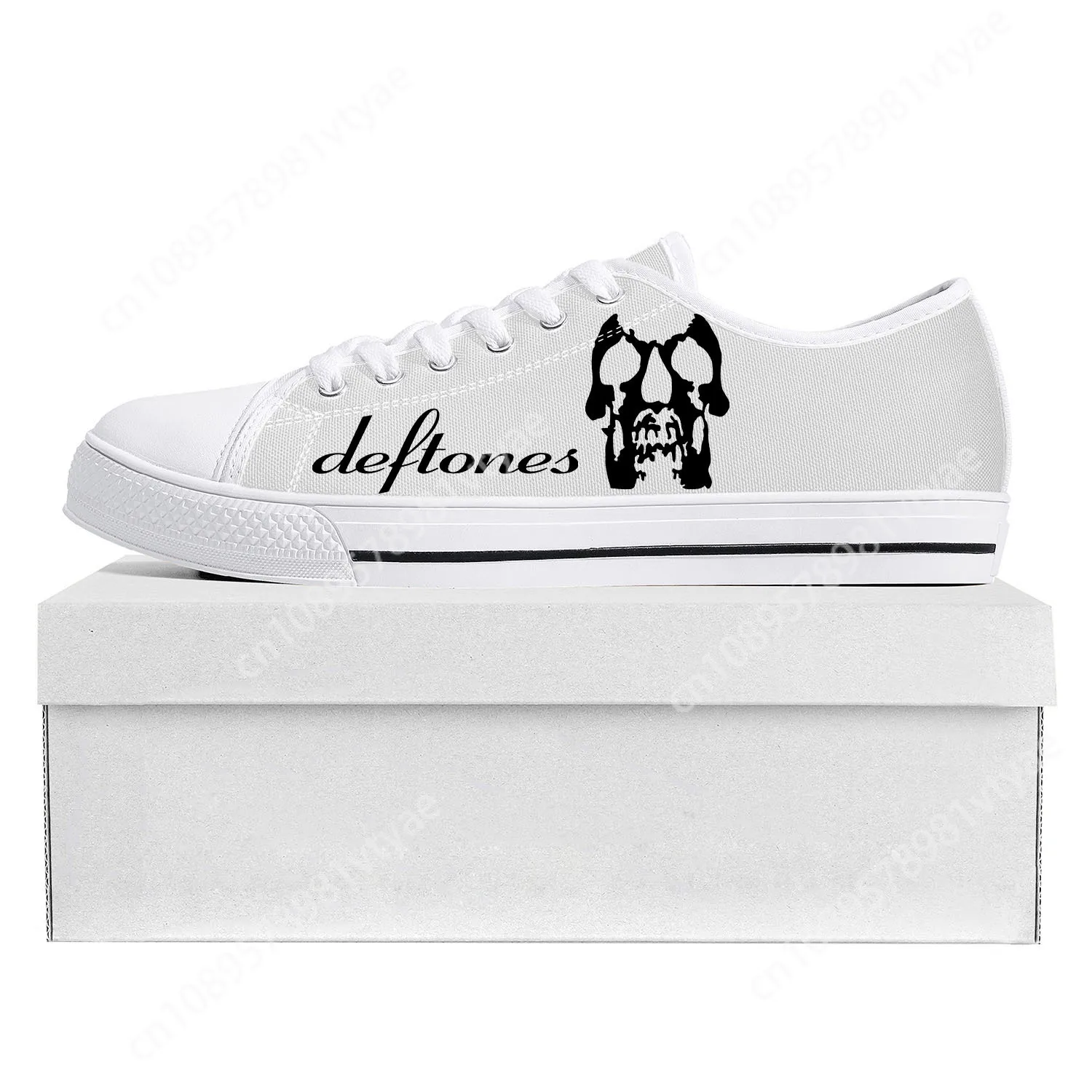 Deftones Rock Band Pop Low Top High Quality Sneakers Mens Womens Teenager Canvas Sneaker  Prode Casual Couple Shoes Custom Shoe