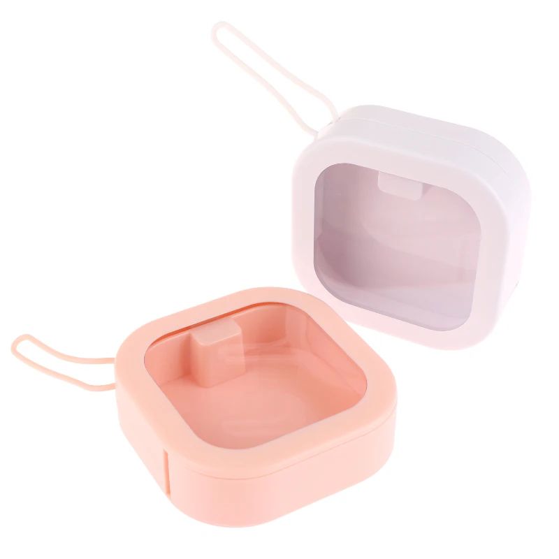 Mini Portable Storage Box Carry-on Clear Flip Jewelry Storage Box Small Storage Boxes Cell Phone Cord Pill Paper Clips Case