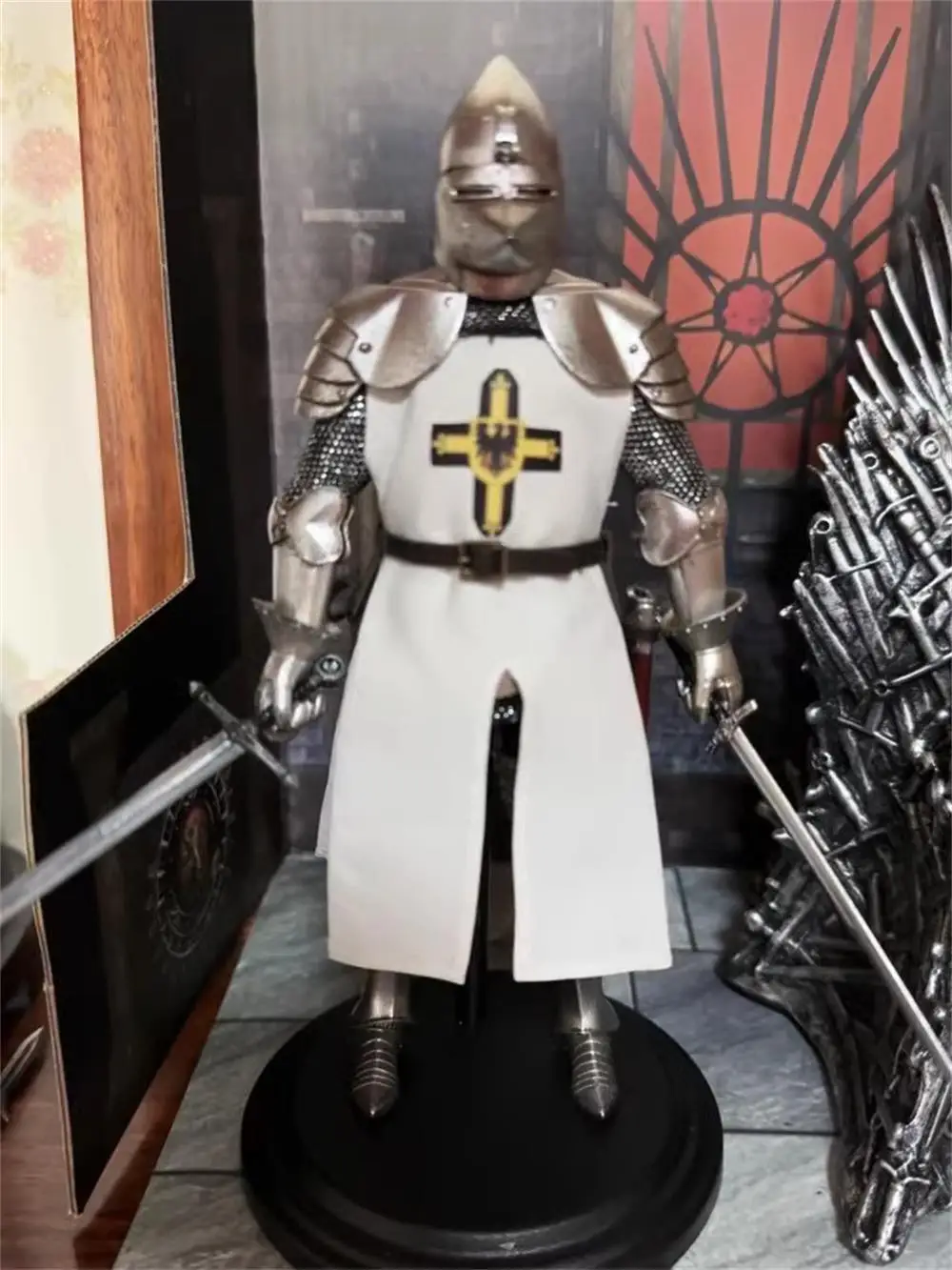 1/6th COOMODEL Old Vintage Knight Warrior Long Cloak Gown Mini Toys Model 4 Color Option For 12" Action Figure Scene Component