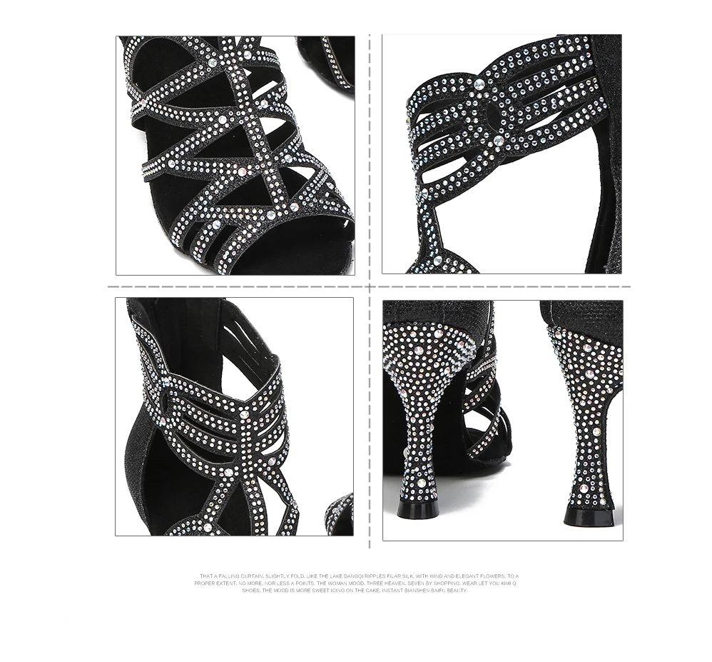 CINMIDY Neue Damen-Latin-Tanzschuhe, Modische Partyschuhe, Ballsaal-Tanzstiefel, Salsa-Tango-Schuhe, Damen-Tanzsandalen – Detail 17