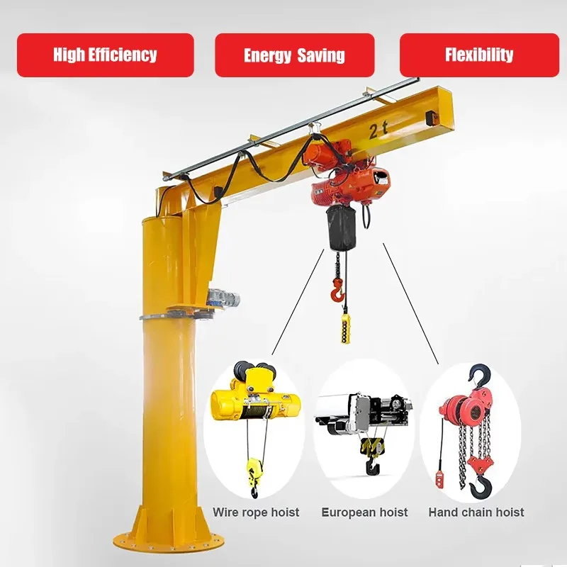 Customized Floor Mounted 500kg 1ton 2ton Small Swing Arm Rotation Portable Jib Crane 5T 6T 7T 10T Remote Control Price