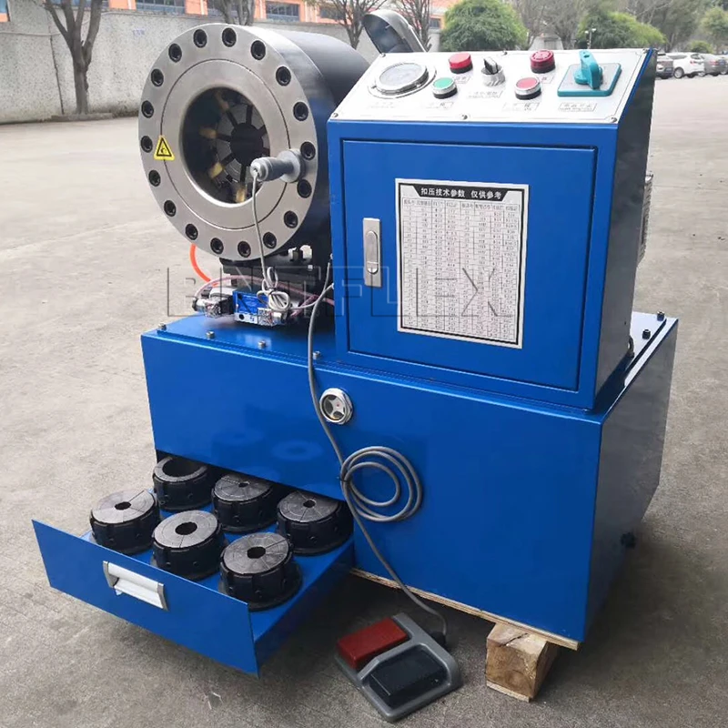 التلقائي 2 ''4sh المطاط الأنابيب المكشكش P32 ارتفاع ضغط الهيدروليكية خرطوم العقص آلة الضغط السعر