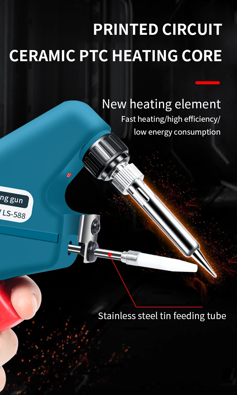 Electric Soldering Iron US/EU Plug 110V 60W Hand-Held Internal Heating Automatically Send Tin Gun Welding Repair Tools Sets