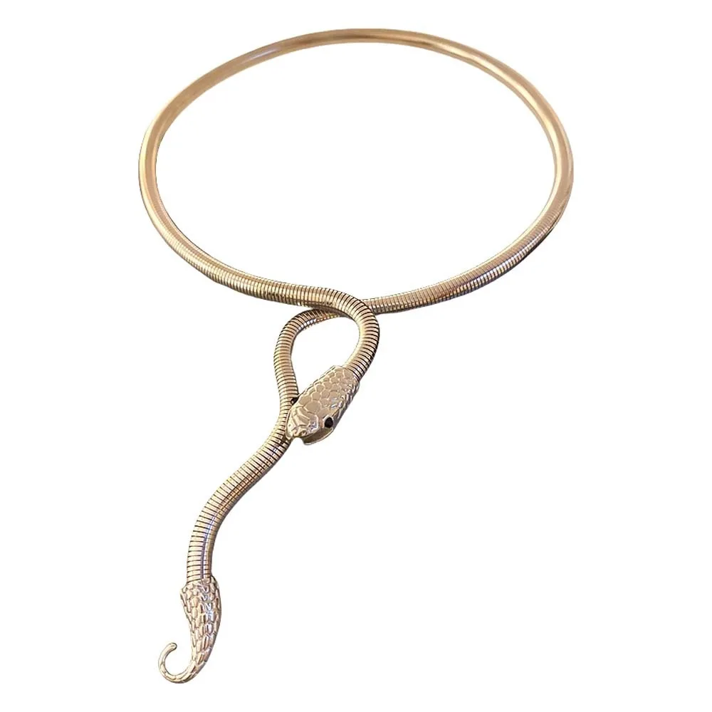 

Jewelry Accessories Exaggerated Snake Necklace Cool Street Necklace Metal Iron Alloy Women Snake Necklace Gold Silver