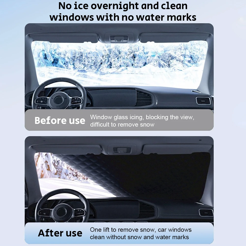 

Магнитный снежный чехол на окно автомобиля, ткань Оксфорд, утолщенный снежный чехол на лобовое стекло автомобиля, антифризный снег, чехол на лобовое стекло для льда, снега