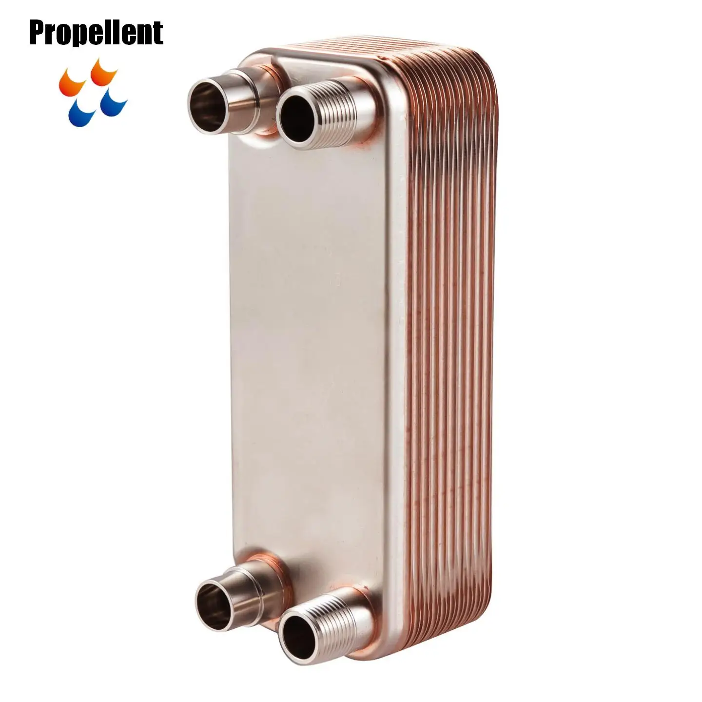 R22 R410 Refrigeration Condenser Heat Exchanger Cooper Brazed 30kw