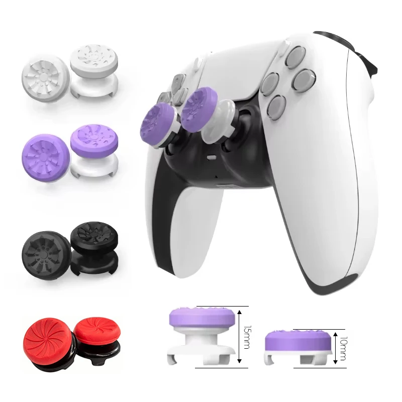 Poignée de pouce en Silicone pour contrôleur de jeu PS4, PS5, 2 pièces, poignée de bâton de pouce, couverture de hauteur haute/basse, accessoires de contrôleur