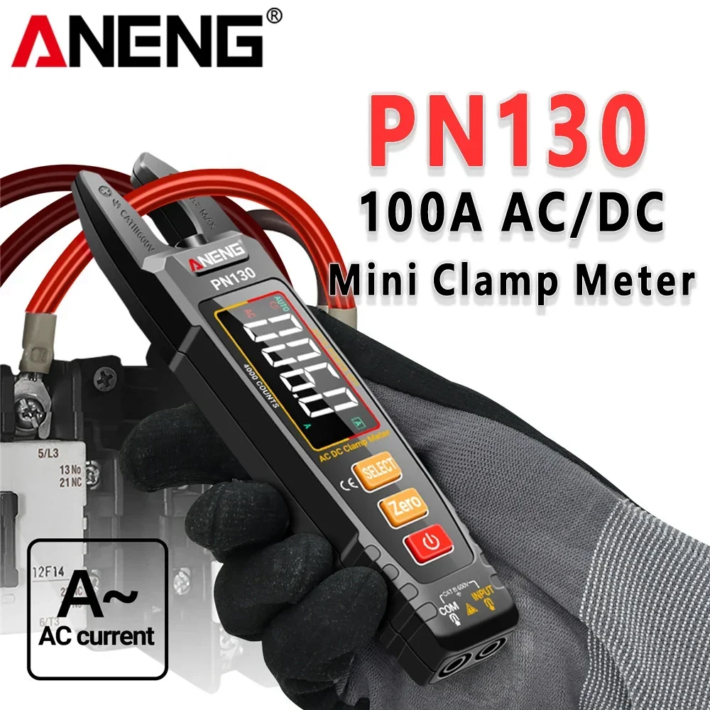 

ANENG PN130 Intelligent Digital Multimeter Clamp Meter AC/DC Voltage Current Protable Capacitance Resistance 4000 Counts