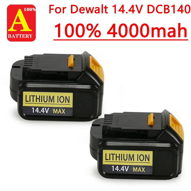

Для аккумуляторных литий-ионных батарей DEWALT DCB140 14,4 В 100% 4000 мАч, аккумулятор и зарядное устройство DCB143 DCB141-XJ DCB143 DCB145