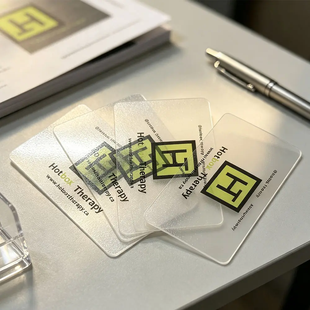 Bulk Pack 50/100/200 Custom Transparent 0.38mm PVC Cards Waterproof VIP Membership Office Visit Plastic Business Cards