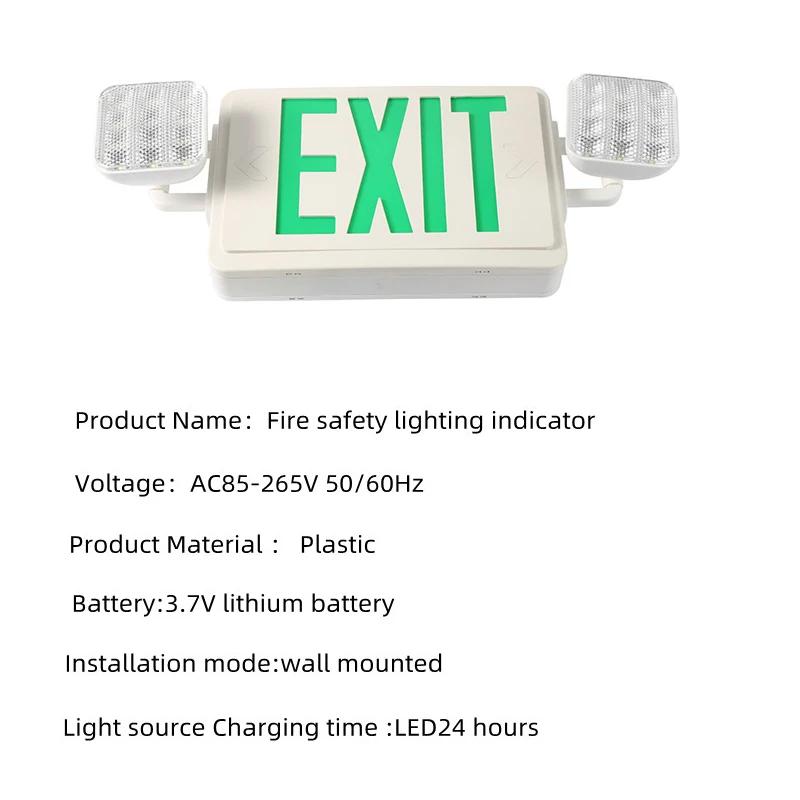 Imagem -06 - Conduziu a Iluminação de Saída de Emergência Vermelho Verde Exit Sign Lâmpada Indicador de Segurança contra Incêndio para Bulbo Hotel Mall Escola Lugar Público Ac110v 220v