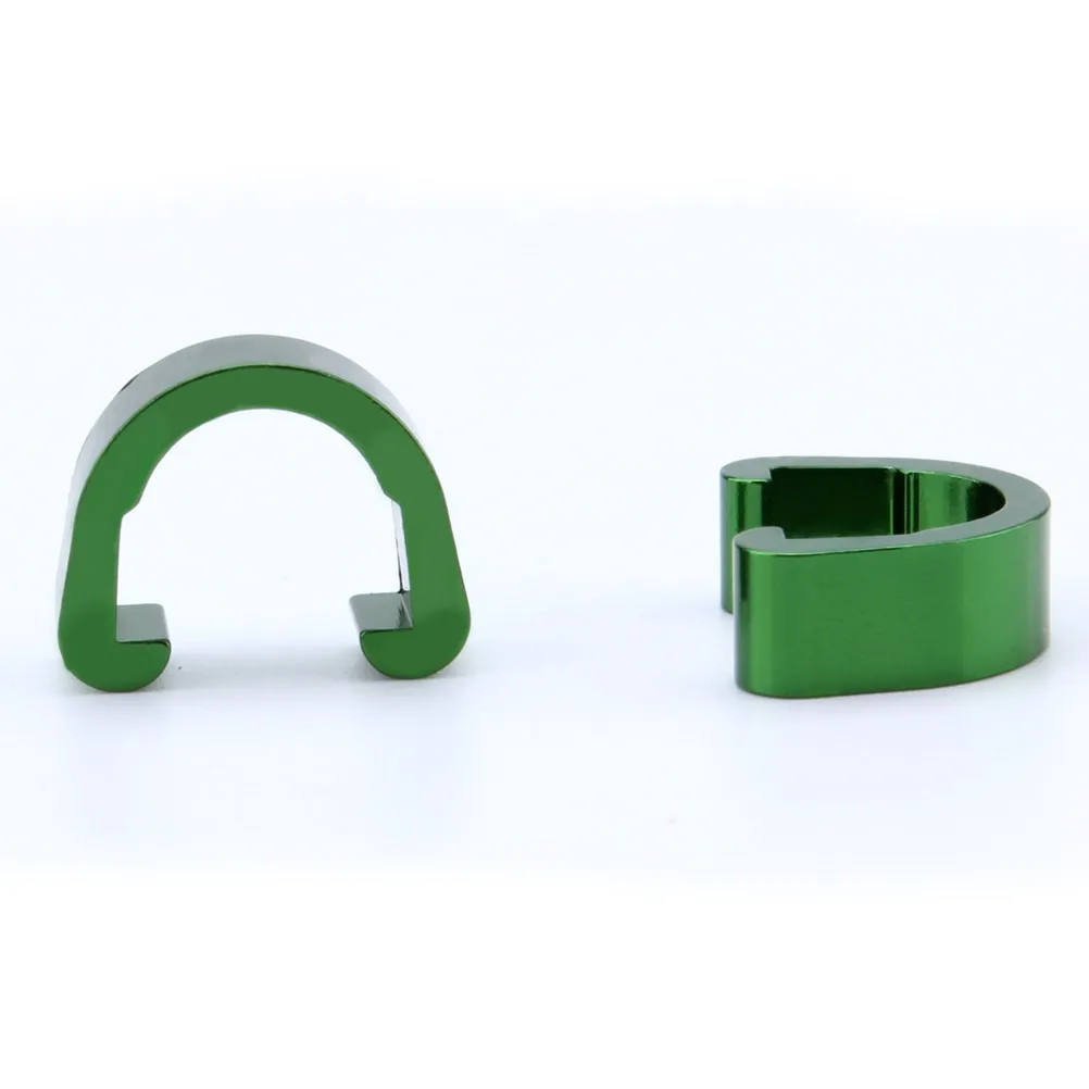 10Pcs Bike Cable Holder Aluminum Alloy Wire Fixation Clamp for Mountain Road Bicycle Brake Line Guide C Clip Buckle Green - view 2