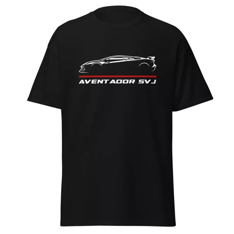 2024 Men T Shirt Casual Lamborghinis Aventador SVJ Car Enthusiast T-shirt Graphic Summer Short Sleeves 100% Cotton S-3XL Cool