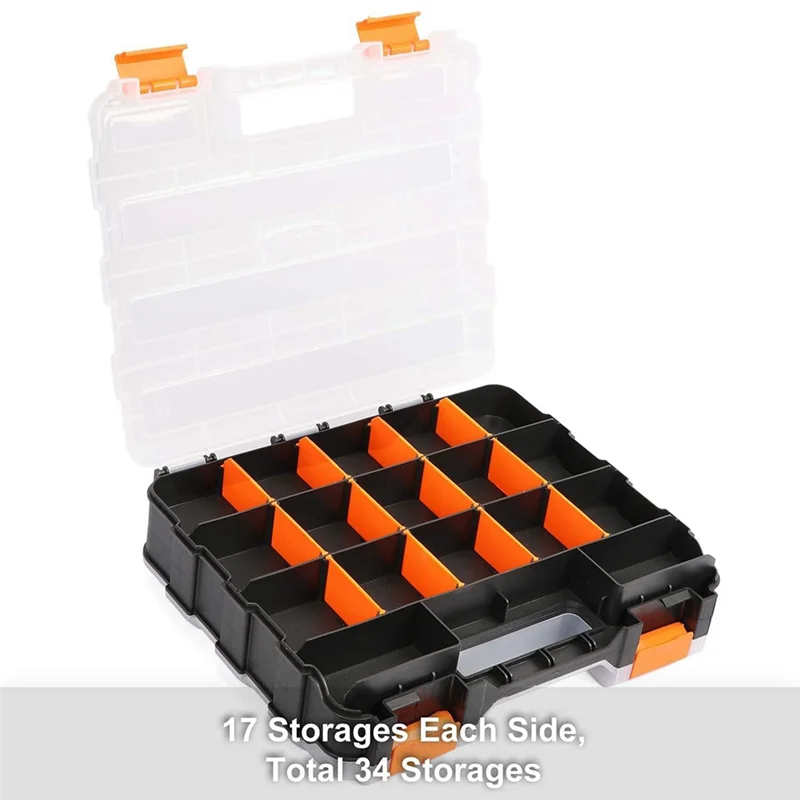 

1 PCS Double Sided Tool Organizer Hardware Tool Accessory Box Parts Box Tool Box
