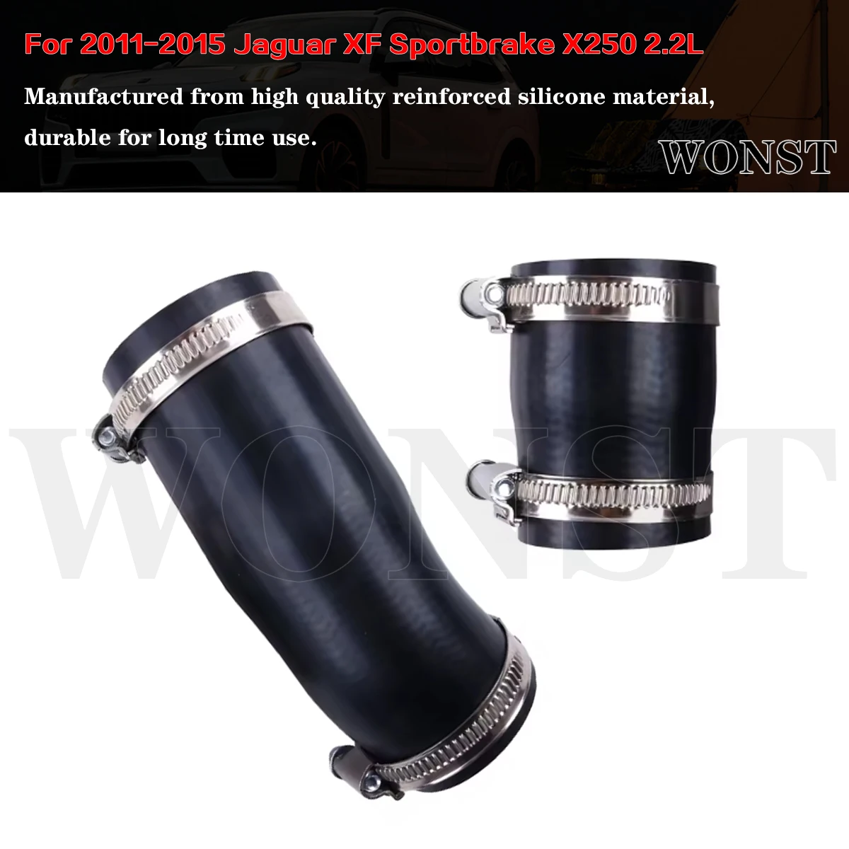 

Для 2011-2015 Jaguar XF Sportbrake X250 2.2L Diesel C2Z14278 Intercooler Turbo силиконовый шланг с Т-образным зажимом