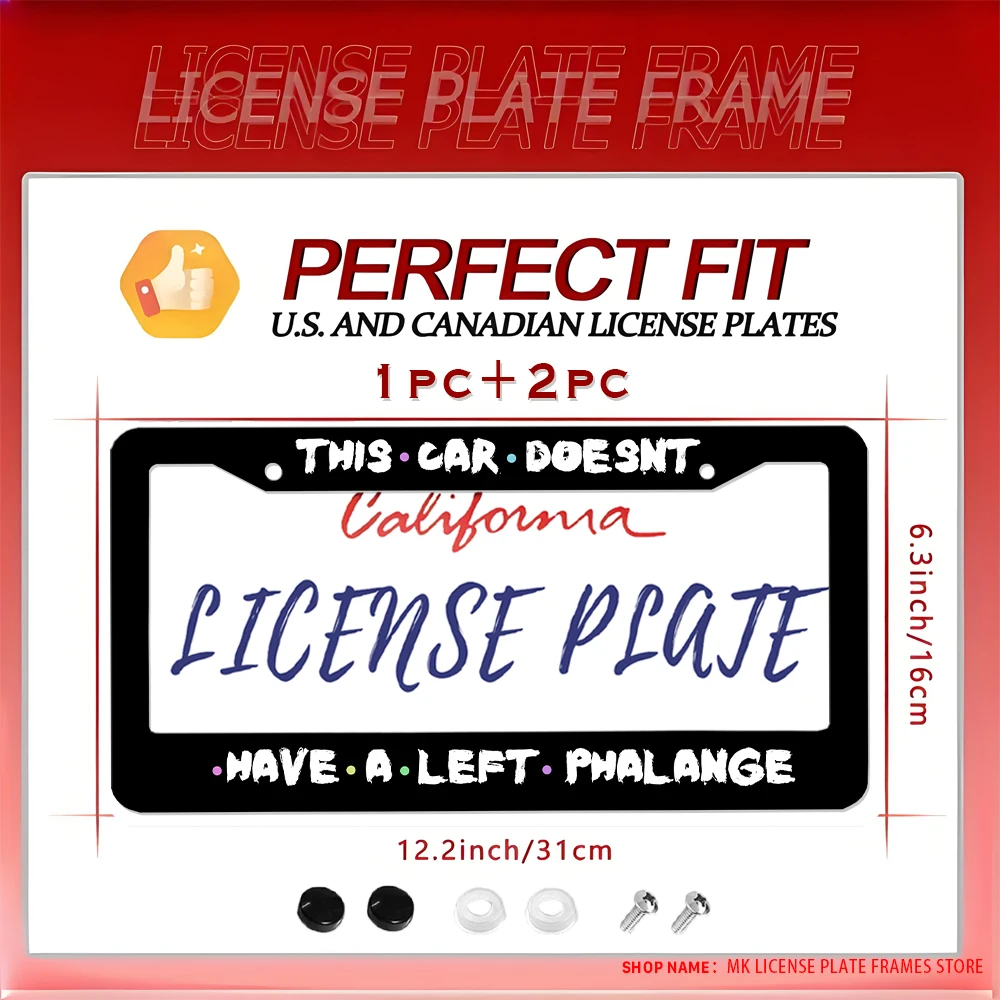 

Забавная новинка автомобиля — декоративная черная алюминиевая рамка номерного знака с 2 отверстиями и комплектом винтов, отличный подарок для любителей автомобилей, 6x12 дюймов