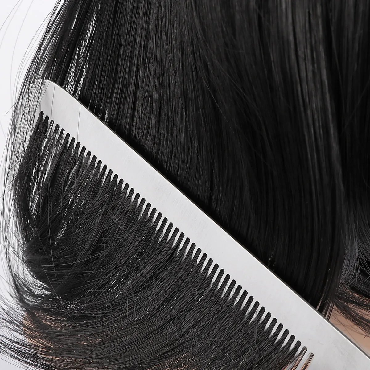 1Pcs Titanium Steel Hair Comb Professional Unbreakable Anti-Static Salon Barber Hairdressing Tool Massage Hair Silver 22x5cm